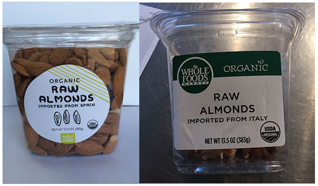 imported raw almonds